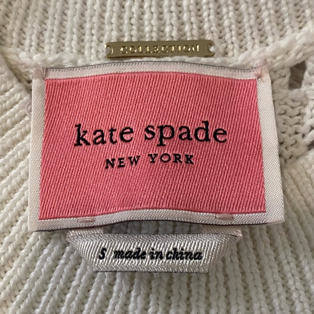 Vintage Kate Spade White Pointelle Knit Sleeveless Maxi Dress with Slip Lining - Picture 4 of 17